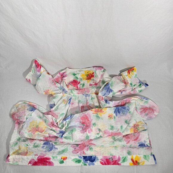 USA Vintage 70's Cottagecore Multicolor Floral Maxi Dress by MISS ELAINE Size XL - Picture 12 of 17